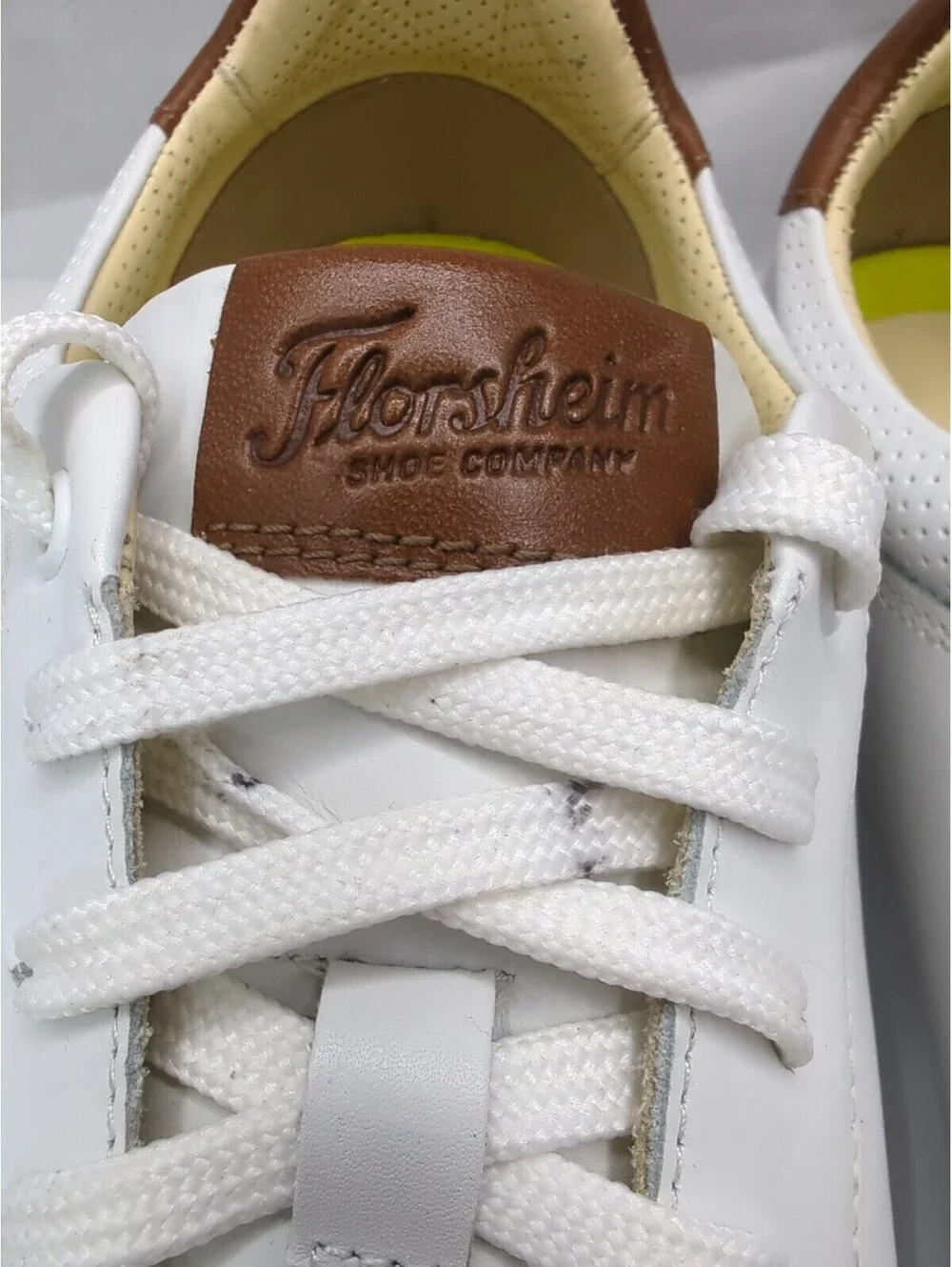 Florsheim Social Casual Dress Shoe Lace To Toe Fashion Work Sneaker White Men 13